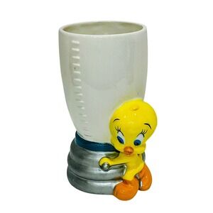 Tweety bird ceramic vase utensil holder 1998 Warner Bros. studio store exclusive